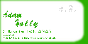 adam holly business card